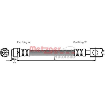 Metzger Tubo freno compatibile - VW Passat, Polo, Lupo, Seat Arosa Metzger Tubo freno compatibile - VW Passat, Polo, Lupo, Seat Arosa