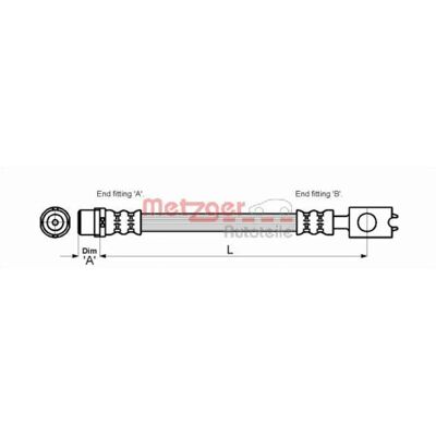 Tubo freno Metzger - 315mm, Include vite cave - Per Audi A6, Passat Tubo freno Metzger - 315mm, Include vite cave - Per Audi A6, Passat