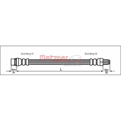 Metzger Renault bromsslang 4118445 - Bromsslang Metzger Renault bromsslang 4118445 - Bromsslang