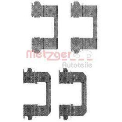 Metzger Nissan Qashqai Bremsbeläge Montage-Set - Vorderachse OEM 109-1736 Metzger Nissan Qashqai Bremsbeläge Montage-Set - Vorderachse OEM 109-1736