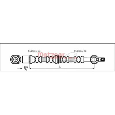 Tubo del freno Metzger 4113666 - Anteriore Toyota Carina Corolla Tubo del freno Metzger 4113666 - Anteriore Toyota Carina Corolla