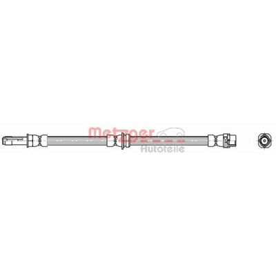 Metzger Hintere Bremsschlauch - Flexibler Bremsenschlauch 502 M10x1 für BMW 3 Metzger Hintere Bremsschlauch - Flexibler Bremsenschlauch 502 M10x1 für BMW 3