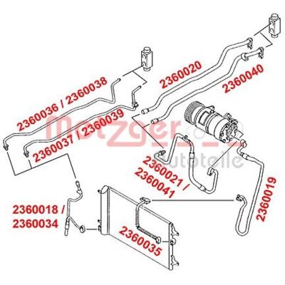Metzger 7m3820741b Toba de climatizare de înaltă/scăzută presiune - Tubo de climatizare Metzger 7m3820741b Toba de climatizare de înaltă/scăzută presiune - Tubo de climatizare