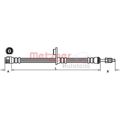 Tub de frână Metzger M10x1 - Piesă de frână Tub de frână Metzger M10x1 - Piesă de frână