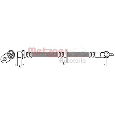Metzger Modell 4110115 Bremseslange - Breseledd Metzger Modell 4110115 Bremseslange - Breseledd