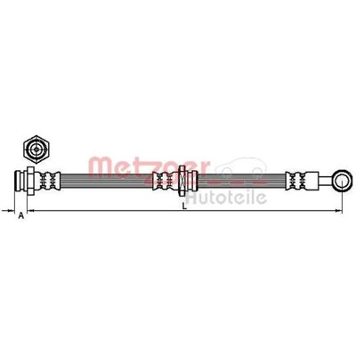 Tubo freno Metzger M10×1 Banjo - Tubo freno Tubo freno Metzger M10×1 Banjo - Tubo freno