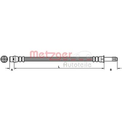 Metzger Bromsslang 4111092 - Bromsdel Metzger Bromsslang 4111092 - Bromsdel