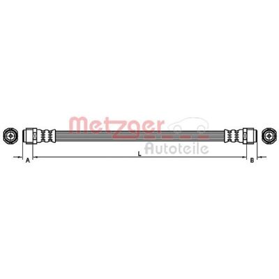 Tubo freno Metzger - Compatibile con Audi Q7, VW Touareg, Porsche Cayenne Tubo freno Metzger - Compatibile con Audi Q7, VW Touareg, Porsche Cayenne