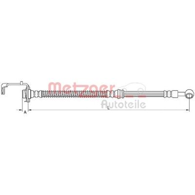 Metzger 4111049 Flexibler Bremsenschlauch für Hyundai I10 - Bremsleitung Metzger 4111049 Flexibler Bremsenschlauch für Hyundai I10 - Bremsleitung