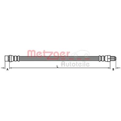 Metzger Bremse Slange - M10×1 SF, 212mm Længde, M10×1 SF Gennemgæng - Bremse Slange Metzger Bremse Slange - M10×1 SF, 212mm Længde, M10×1 SF Gennemgæng - Bremse Slange