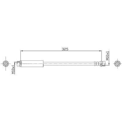 Tubo del freno Metzger - M10×1 SF - 325mm - Ford Fusion Tubo del freno Metzger - M10×1 SF - 325mm - Ford Fusion