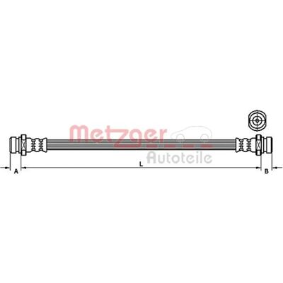 Tubo freno Metzger - M10×1 SF, 348mm, per Kia Sorento Tubo freno Metzger - M10×1 SF, 348mm, per Kia Sorento
