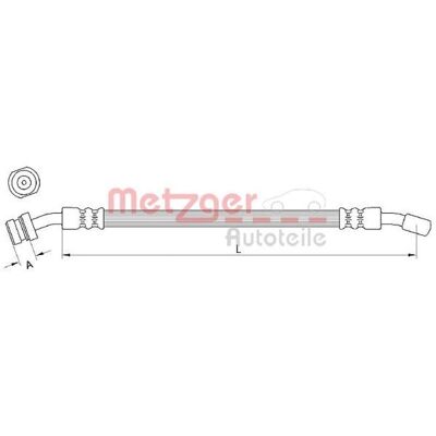 Metzger 4111029 bremseledning - Bremsekomponent Metzger 4111029 bremseledning - Bremsekomponent
