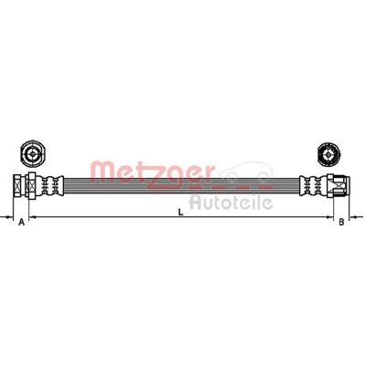 Metzger 4415858 bremseslange - bremseslange Metzger 4415858 bremseslange - bremseslange