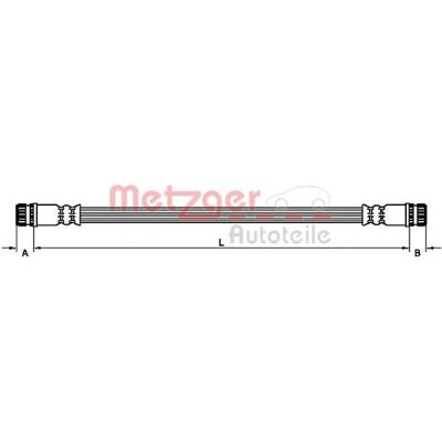 Furca de frână Metzger - Mitsubishi Colt - 268mm lungime Furca de frână Metzger - Mitsubishi Colt - 268mm lungime
