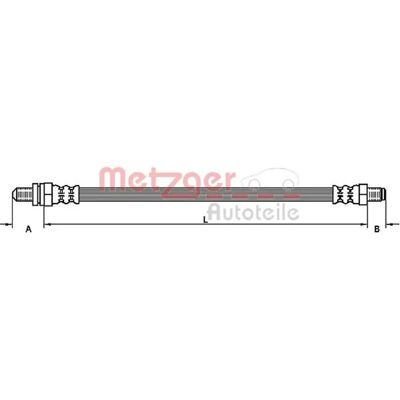 Jarruletku Metzger - M10x1 SF - Pituus 348mm - Jarruletku Jarruletku Metzger - M10x1 SF - Pituus 348mm - Jarruletku