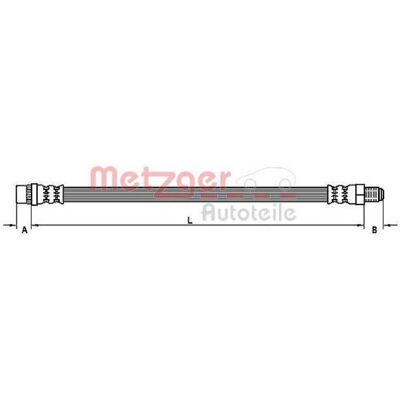Metzger Renault bremseslange - 4110109 - Egnet til Kangoo & Rapid Metzger Renault bremseslange - 4110109 - Egnet til Kangoo & Rapid