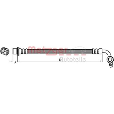 Metzger Brake Hose 4110101 - Brake Hose Metzger Brake Hose 4110101 - Brake Hose