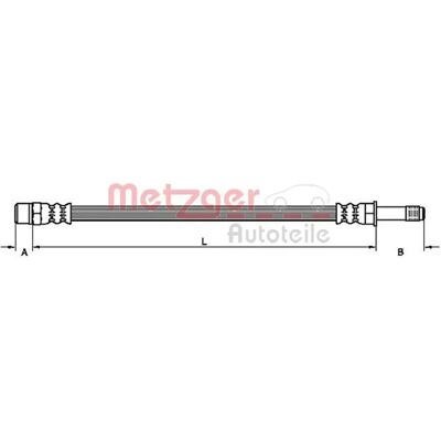 Metzger Bremse Slange - M10x1 SF - 278mm - Bremse Slange Metzger Bremse Slange - M10x1 SF - 278mm - Bremse Slange
