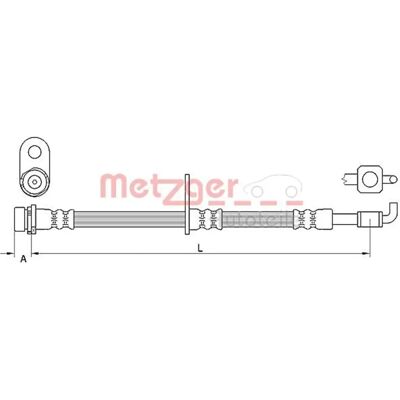 Metzger Ford B-max Fiesta Fører venstre Bremse slange - Bremse slange Metzger Ford B-max Fiesta Fører venstre Bremse slange - Bremse slange