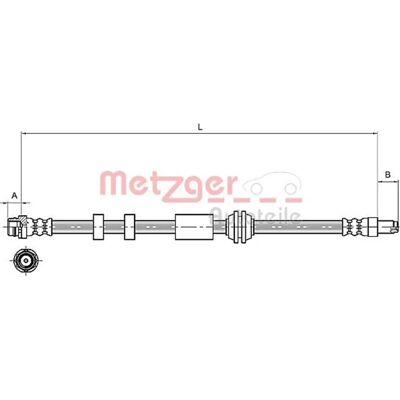 Metzger jarruletku Volvo - 4111216 - Etuakseli - 375mm Metzger jarruletku Volvo - 4111216 - Etuakseli - 375mm