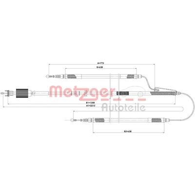 Metzger Cavo Frizione a Mano Opel Insignia - Posteriore Sinistro Destro Metzger Cavo Frizione a Mano Opel Insignia - Posteriore Sinistro Destro