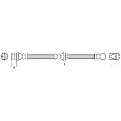 Metzger bremse slange - Foran, 580mm, M10x1, Banjo 10mm Metzger bremse slange - Foran, 580mm, M10x1, Banjo 10mm