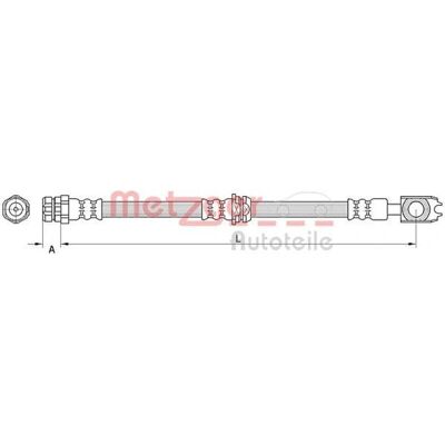 Tubo freno anteriore Metzger 4111 - Tubo freno Tubo freno anteriore Metzger 4111 - Tubo freno