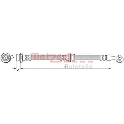 Metzger 4111547 Tubo del freno - Anteriore destro Nissan Qashqai Metzger 4111547 Tubo del freno - Anteriore destro Nissan Qashqai