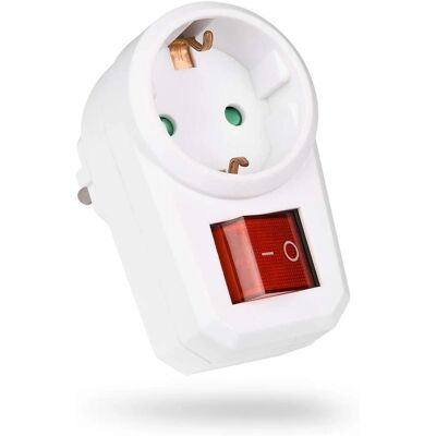 Adaptateur de Prise Heitech - Sécurité enfant - Économiseur d'énergie - 2 pôles - 3500W - Publicité Adaptateur de Prise Heitech - Sécurité enfant - Économiseur d'énergie - 2 pôles - 3500W - Publicité