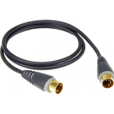 Câble audio Klotz MID-010 - 1m - Noir Câble audio Klotz MID-010 - 1m - Noir