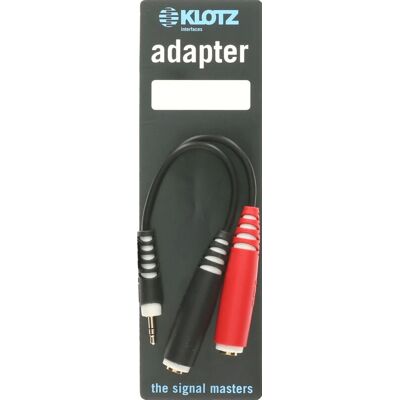 Klotz AYS-3 Audiokabel - 0,2 m, Schwarz, Stereosplitter Klotz AYS-3 Audiokabel - 0,2 m, Schwarz, Stereosplitter