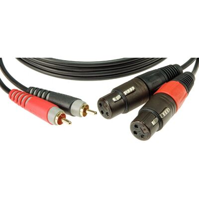 Klotz AT-CF0300 Audiokabel - 3m, RCA & XLR, vergoldet, Schwarz Klotz AT-CF0300 Audiokabel - 3m, RCA & XLR, vergoldet, Schwarz