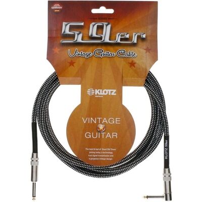 Klotz VINA450 Vintage Gitarrenkabel - 4,5 m, Winkelklinke Klotz VINA450 Vintage Gitarrenkabel - 4,5 m, Winkelklinke