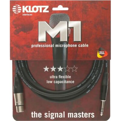 Câble microphone Klotz 10m XLR Femelle - Connecteur Métal 3P - Publicité Câble microphone Klotz 10m XLR Femelle - Connecteur Métal 3P - Publicité