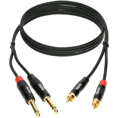 Klotz KT-CJ150 Kabel audio - 1,5m, RCA, Jack Klotz KT-CJ150 Kabel audio - 1,5m, RCA, Jack