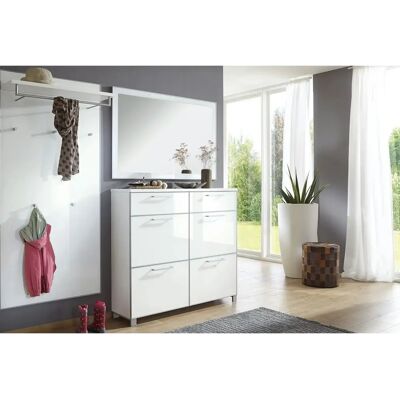Möbel Kraft Weiß MDF Glas Garderobenspiegel - Spiegel Möbel Kraft Weiß MDF Glas Garderobenspiegel - Spiegel