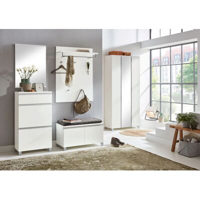 Höffner Skala Weiß Garderobenpaneel 80x109x27 cm - Kleiderstange Höffner Skala Weiß Garderobenpaneel 80x109x27 cm - Kleiderstange