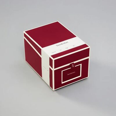 Boîte de rangement Burgundy Semikolon - Rectangulaire, 800 photos - Publicité Boîte de rangement Burgundy Semikolon - Rectangulaire, 800 photos - Publicité