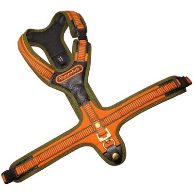 Niggeloh - Follow - Orange/Oliv - S - dog harness Niggeloh - Follow - Orange/Oliv - S - dog harness