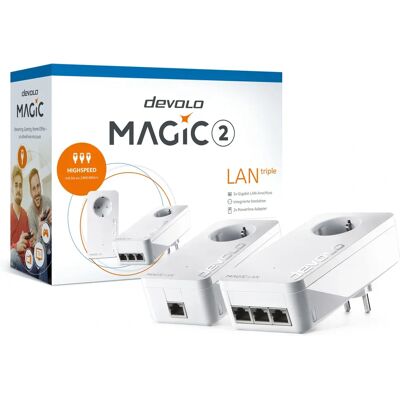 Devolo Magic 2 LAN triplé starter kit - Powerline Ethernet blanc 2400 Mbit/s Devolo Magic 2 LAN triplé starter kit - Powerline Ethernet blanc 2400 Mbit/s