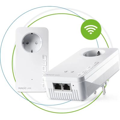 Devolo Magic 2 WiFi next - Kit de inicio - Mesh WiFi 5, 2400 Mbps, Blanco Devolo Magic 2 WiFi next - Kit de inicio - Mesh WiFi 5, 2400 Mbps, Blanco