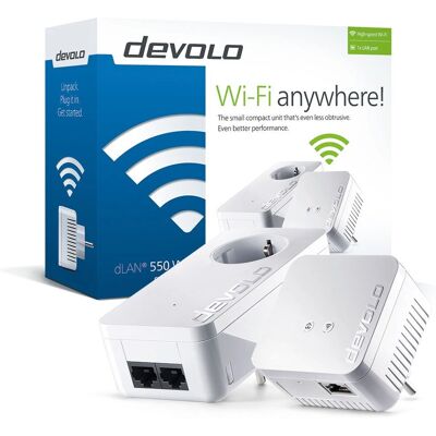 Devolo dLAN 550 WiFi Starter Kit - WiFi 300Mbps Devolo dLAN 550 WiFi Starter Kit - WiFi 300Mbps