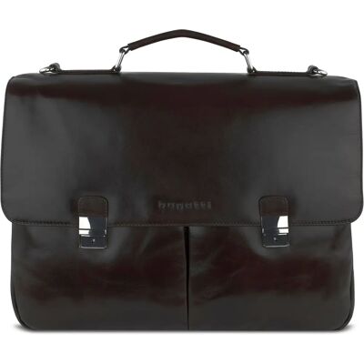 Bugatti Romano Messenger Leder 44cm Laptop Braun - Messenger Tasche Bugatti Romano Messenger Leder 44cm Laptop Braun - Messenger Tasche