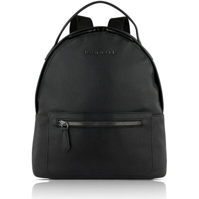 Bugatti Bella City Rucksack - Echtes Leder - 28cm - Schwarz Bugatti Bella City Rucksack - Echtes Leder - 28cm - Schwarz
