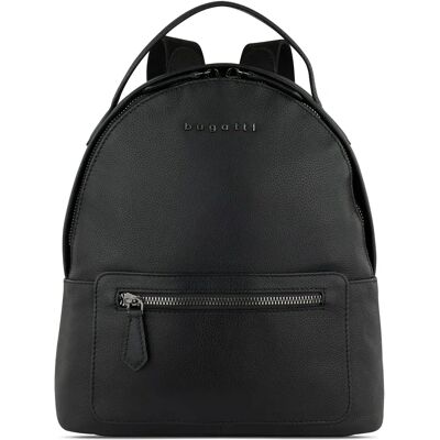 Bugatti Bella City Rucksack - Echtes Leder - 28cm - Schwarz Bugatti Bella City Rucksack - Echtes Leder - 28cm - Schwarz