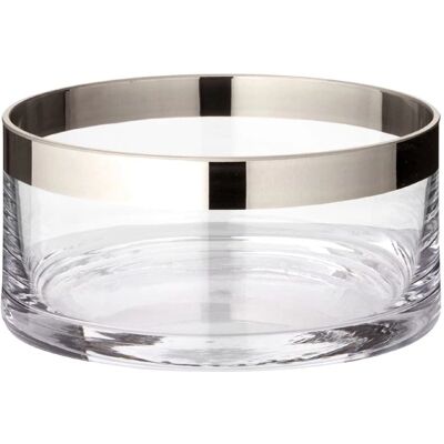 EDZARD Grit Cuenco de cristal - Vidrio y platino - 15cm EDZARD Grit Cuenco de cristal - Vidrio y platino - 15cm