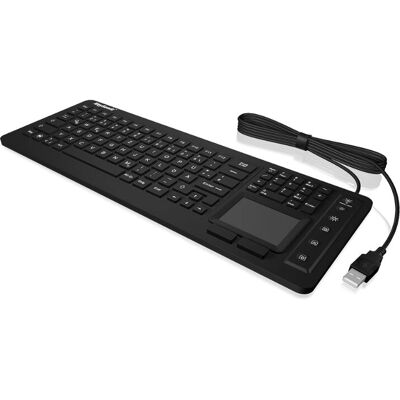 KeySonic KSK-6231INEL Wasserfeste französische AZERTY Tastatur mit Touchpad KeySonic KSK-6231INEL Wasserfeste französische AZERTY Tastatur mit Touchpad