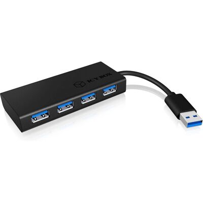 IC-BOX IB-AC6104-B Hub USB 3.2 Gen 1 de 4 Puertos - Negro IC-BOX IB-AC6104-B Hub USB 3.2 Gen 1 de 4 Puertos - Negro