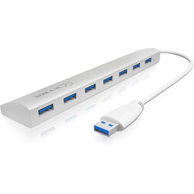 ICY BOX IB-AC6701 Hub USB 3.0 a 7 Porte - Alluminio, 5 Gbit/s ICY BOX IB-AC6701 Hub USB 3.0 a 7 Porte - Alluminio, 5 Gbit/s
